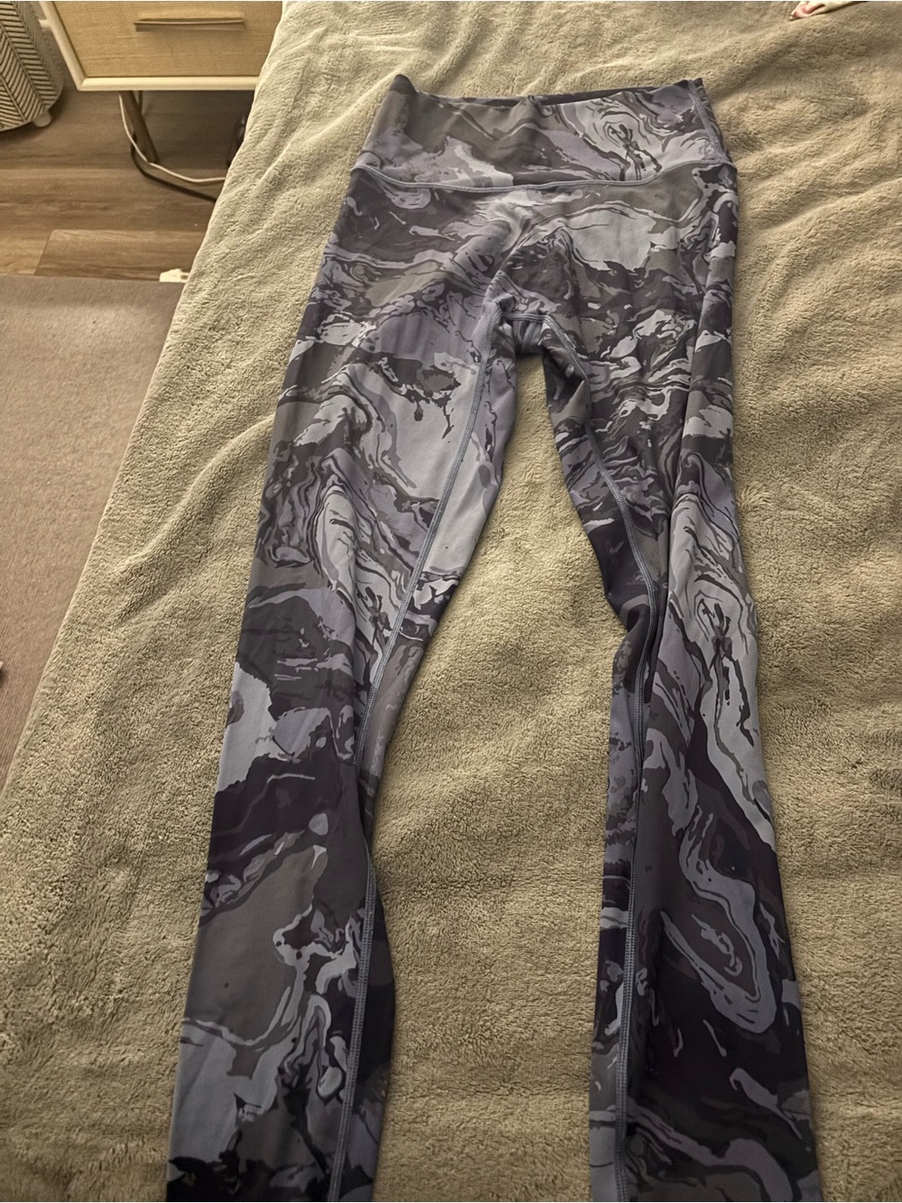 aerie Marble-Print High-Waist Leggings